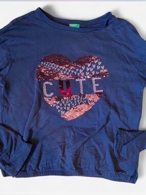 Sequinned long sleeve tee